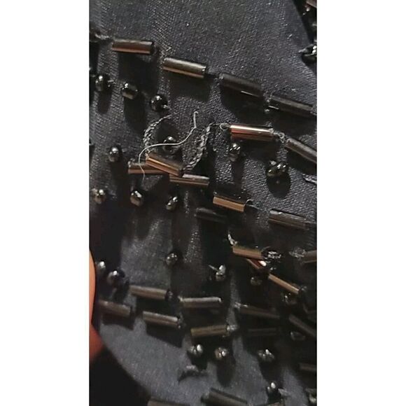 Gottex Black Beaded V-Neck Cross Over Surplice One Piece Swimsuit NOS $188 - Picture 13 of 15